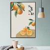 Pintura Decorativa de Novo Estilo Chinês Moderna Minimalista para Sala de Estar Pendurada Caqui Caqui Ruyi Mural para Restaurante Pintura de Entrada Estilo Chinês Atacado
