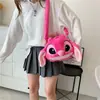 Bolso Bandolera de Tacón de Aguja de Regalo Dibujo Animado Lindo Oso de Peluche Estilo Coreano Niña Felpa Portátil Bolso de Hombro
