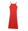 Roupas Íntimas Elegantes Europeias e Americanas Transfronteiriças Estilo Longo Slim Fit Novo Estilo de Roupa Feminina Primavera Verão Cor Sólida Vestido Camisola Moda