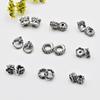 Accesorios de Plata de Ley 925 Anillo Cabeza de Águila Dragón Flor Bestia Dorada que Devora Espaciadores para Pulsera Trenzada DIY Collar Joyería con Cuentas