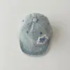 Gorra de Bebé Coreana Qiunan Primavera y Otoño Letra Bordada Gorra de Béisbol de Mezclilla Gorra con Visera Solar para Bebé
