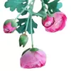 Trasplante de Cabello Artificial para Boda Flor Artificial de Loto de 5 Cabezas Decoración de Mesa para Sala de Estar Flor Falsa de Seda Flor Artificial de Camelia Flockada