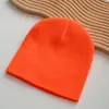 Gorros de Punto para Otoño e Invierno, Gorros Lisos de Color Sólido para Exportación, Gorros Redondos de Máquina, Gorros Cálidos sin Visera para Adultos, Gorros de Lana Estilo Coreano, Punta Redonda