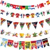 Amazon 2022 Copa do Mundo de Futebol 32 bandeiras de puxar fortes para festa de aniversário de futebol banner da Copa do Mundo