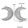 Pendantes Grandes Retro Europeos y Americanos de Acero Inoxidable con Cara Sonriente, Corazón Solar, Luna para Collares y Pendientes DIY, Accesorios de Joyería de Acero de Titanio