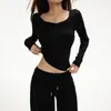 2 Cores 2026 Estilo Casual Preguiçoso Emagrecedor Top Amplo Calça Banana de Perna Larga Cordão Conjunto Casual Feminino