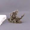 Adorno de Fénix de Latón Dragón y Fénix Auspicioso Oficina Hogar Boda Manualidad Regalo Mascota Fénix de Fuego Sala de Estar