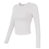Top deportivo de una pieza con almohadilla para el pecho transfronterizo para mujer, top ajustado de manga larga para correr, camiseta de yoga y fitness para otoño
