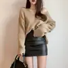 PU Sexy Pequeña Ultra Corta Ol 2023 Nueva Cadera Pequeña Falda de Cuero Falda Corta Profesional Negra Ajustada Falda Mujeres