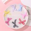 En stock directo 0,6 CM lazo a cuadros accesorios de ropa interior para niños accesorios Escocia con lazo pequeño