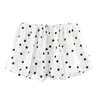 Roupas femininas europeias e americanas transfronteiriças, moda casual de alta venda no AliExpress, conjunto de top + shorts com bolinhas multicoloridas