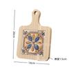 En stock Portavasos de Azulejo de Madera Maciza con Asa Aislamiento Térmico Salvamanteles Simple para Hogar de Madera Maciza para Mesa de Comedor Salvamanteles para Sopa y Arena