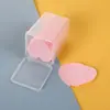Removedor de Esmalte de Uñas con Forma de Corazón de Colores Caja de Algodón Pegamento para Uñas Toalla Removedora de Esmalte que No Deja Pelusa Hoja de Algodón Exfoliante Producto para Manicura Ahorro de Agua