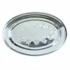 Placa de acero inoxidable no magnético directa de fábrica, plato ovalado para huevos engrosado y profundizado, plato para cocinar al vapor pescado en la cocina del hogar y plato de servicio comercial
