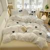 Popular Juego de Cama de Cuatro Piezas Bordado con Toalla de Algodón Lavado, Venta Directa del Fabricante, Venta al por Mayor, Compra en Grupo, Transmisión en Vivo, Dropshipping