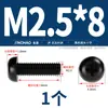 Tornillos de nailon de plástico aislados Cabeza redonda Cruz Pernos de plástico Cabeza plana Tornillos de nailon M2M2.5M3M4M5M6M8