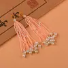 Estilo nacional borla de cuentas de arroz flecos brocado Song accesorios bolsa colgante accesorios hechos a mano con cuentas adornos colgantes cuentas de madera
