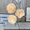 Materiales Florales Color Champán, Flores Artificiales, Decoración de Salón de Bodas, Habitación de Boda, Arreglos Florales para Pisos de Hotel, Flores de Hortensia Falsas, Paisajismo