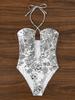 Trajes de Baño para Mujer 2023 Nuevas Llegadas Hombros Descubiertos Bikini con Cierre Frontal y Lazos Nueva Recomendación Popular de Una Pieza Sexy