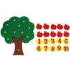 Jardim de infância decoração diy feltro layout de sala de aula feltro árvore frutífera digital fruta interação pai-filho senti árvore cognitiva