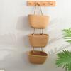 Cesta tejida de cuerda de algodón de 3 capas para colgar en la pared, para revistas, llaves y artículos para colgar en la puerta del dormitorio.