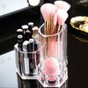 Organizador de Almacenamiento de Portalápices de Acrílico para Tocador de Maquillaje, Compartimentado Creativo para Brochas de Maquillaje y Lápices de Cejas, Portalápices Transparente