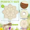Variedade Transfronteiriça Mais Vendida de Mandala Inacabada Criativa Redonda Peças de Madeira de Natal Mandala DIY Decoração de Arte de Parede