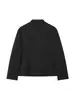 Blazer da Marca Z com Barra de Nó, Estilo Europeu e Americano, Moda Popular de Venda Cruzada para Mulheres, Saia Curta com Botões, Preto Za