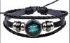 Pulsera de doce constelaciones joyería aleación de vidrio caliente europea y americana transfronteriza multicapa tejida luminosa punk cuero cielo nocturno