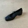Versión de cuero suave~Zapatos Mary Jane suaves de estilo ballet artístico vintage para mujer con punta cuadrada, lazo y correa poco profunda