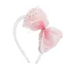 Diadema de Encaje de Hada Estilo Europeo y Americano con Lazo y Perla de Comercio Exterior, Accesorio para el Cabello Dulce de Princesa para Niños Que No Daña el Cabello