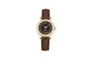 Relógio de Pulso Feminino Transfronteiriço Simples Retrô Pequeno Fresco Mostrador Redondo Quartzo Pulseira de Couro Versátil Relógio Feminino