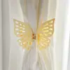 Hebilla de Cortina Nudo de Mariposa Hueco Exquisita Sensación de Alta Gama Habitación Dormitorio Corazón de Niña Decoración Sanadora Clip para Cortina del Hogar