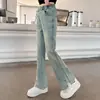 Calça Jeans Feminina Estilo Primavera com Strass Boca Larga Nova 2026 Calça Infantil Tendência para Crianças Maiores Skinny Calça Longa Stretch