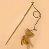 Palo de juguete para gatos, palo de juguete para gatos, palo de juguete para gatos con mango corto de alambre, palo de juguete para gatos, suministros para gatos