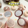 Peine Plegable con Airbag, Peine Lindo de Cojín de Aire para Niñas con Espejo, Mini Peine Masajeador Portátil para Niños, Peine de Peluquería al por Mayor