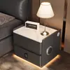 Mesita de noche Inteligente Personalizable Lujo Accesible Gama Alta 2025 Nueva Mesita de Noche para Dormitorio Pequeña Simple Moderna con Cerradura