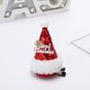 Decoraciones Navideñas Nuevas Transfronterizas Sombrero Pequeño de Lentejuelas Rojas Vestido de Falda de Gasa Tocado Pinza para el Cabello Navideña de Pico Decoración
