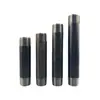 Produto Acabado Preto de 1 polegada, Arame Duplo de Aço Carbono Galvanizado, Rosca Cônica de Tubo, Cabeça de Arame Duplo de Aço Carbono Roscada de Parede Espessa, Arame Soldado de Ponta Dupla