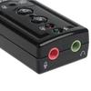 Tarjeta de Sonido USB Externa para Laptop Tarjeta de Sonido Virtual 7.1 Tarjeta de Sonido para Chat de Juego USB a 3.5 sin Controlador