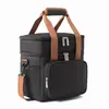 Nueva Bolsa de Almuerzo, Caja Refrigeradora de Almuerzo de Doble Piso Expandible de 17L, Bolsa de Tote Ligera a Prueba de Fugas para Almuerzo con Bolsillo Lateral para Servilletas y Correa de Hombro Ajustable, Adecuada para el Trabajo, la Escuela