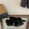 Wanwanfeng Zapatos de tacón de cuña con punta cuadrada de terciopelo Birkenstock Zapatos de vestir individuales para mujer 2026 Otoño Wanwanfeng Tacón grueso Zapatos pequeños de cuero para el trabajo