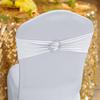 Alças de Flor com Laço para Encosto de Cadeira Capa Elástica para Cadeira de Hotel Casamento Camada Única Argola Personalizada Venda Quente Transfronteiriça Capa para Cadeira de Jantar Casamento