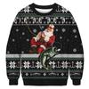 Top Navideño Nuevo Transfronterizo Estampado Digital Europeo y Americano Cuello Redondo Sudadera Otoño e Invierno Manga Larga Holgado Jersey Ropa para Parejas