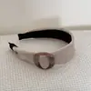 Faixa de Cabeça Maillard Ring de Camurça com Aba Larga para Mulheres, High-End, Faixa de Cabeça Fashion, Uso Diário, Acessórios de Cabelo Retrô