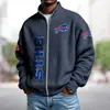 Sudadera Deportiva con Capucha y Cremallera de Talla Grande, Estilo Holgado, Estampado Digital 3D, Camisetas de Equipo de la NBA Transfronterizas Europeas y Americanas