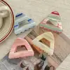 Pinza Triangular Simple para el Cabello Estilo Coreano Etiqueta Dorada Ácido Acético Clip para el Cabello Personalizado de Alta Gama Accesorio para el Cabello Adorno para la Cabeza