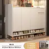 Gabinete de Entrada para Zapatos para Uso Doméstico, Nuevo Modelo Popular para Entrada y Interior, Organizador de Gabinete de Almacenamiento Integrado, Zapatero Simple de Madera Maciza