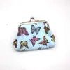 2024 Nuevo Transfronterizo Caliente Estampado PU Mariposa Linda Mini Bolso Clip Bolsa para Guardar Monedas Mano de Mujer