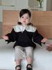 Ropa de Otoño para Niñas 2026 Nuevo Estilo Ropa de Otoño para Niños Estilo Coreano Ropa para Niños Conjunto de Camisa de Muñeca de Encaje y Pantalones de Campana para Bebés